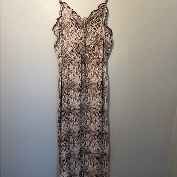 wild fable Dresses & Skirts - Wild Fable Neutral Snake Print Maxi Slip Dress